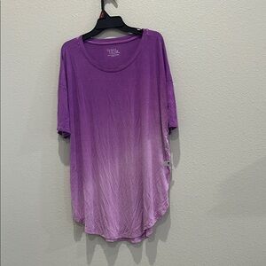 Torrid Purple Ombre Short Sleeve Top